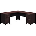 Bush Business Furniture Enterprise 72 W L Shaped Workstation, Mocha Cherry (2910MC-03K)