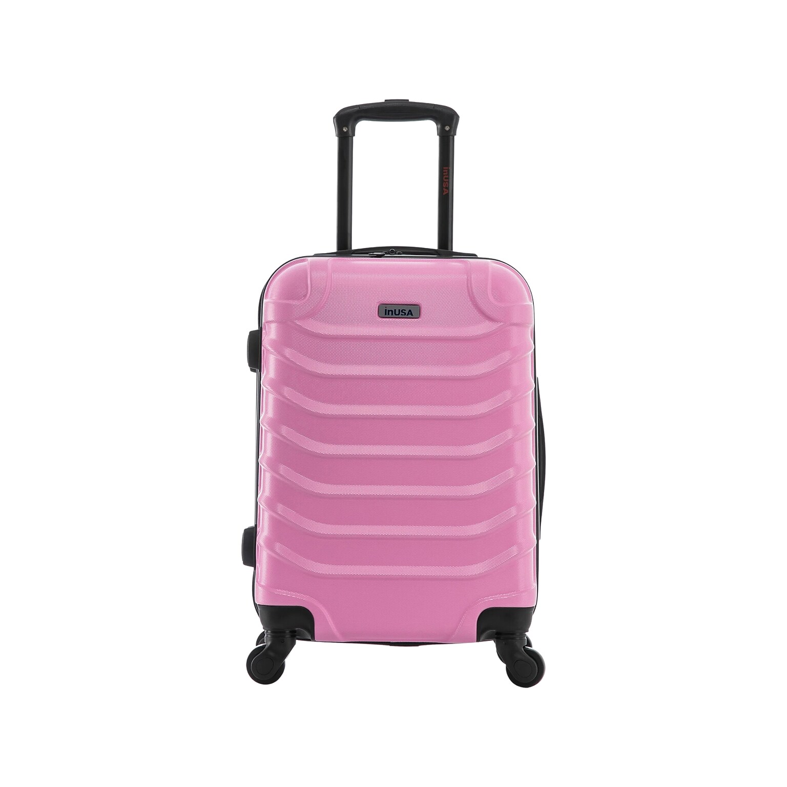 InUSA Endurance 20 Hardside Carry-On Suitcase, 4-Wheeled Spinner, TSA Checkpoint Friendly, Pink (IUEND00S-PNK)