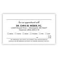 Basic Appointment Cards; Layout A, Linen Finish, White