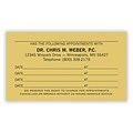 Basic Appointment Cards; Layout C, Smooth Finish, Ivory