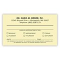 Basic Appointment Cards; Layout E, Linen Finish, Ivory