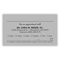 Basic Appointment Cards; Layout A, Laid Finish, Gray