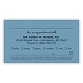 Custom 1-2 Color Business Cards, Blue Index 110# Cover Stock, Flat Print, 1 Custom Ink, 2-Sided, 250