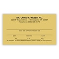 Basic Appointment Cards; Layout B, Smooth Finish, Ivory