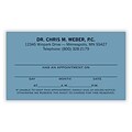 Basic Appointment Cards; Layout B, Smooth Finish, Blue