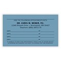 Basic Appointment Cards; Layout C, Smooth Finish, Blue