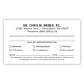 Basic Appointment Cards; Layout E, Smooth Finish, White