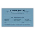 Basic Appointment Cards; Layout E, Smooth Finish, Blue