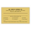 Basic Appointment Cards; Layout E, Smooth Finish, Ivory