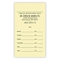 Basic Appointment Cards; Layout D, Linen Finish, Ivory