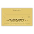 Basic Appointment Cards; Layout F, Smooth Finish, Ivory
