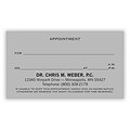 Basic Appointment Cards; Layout F, Smooth Finish, Gray
