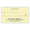 Basic Appointment Cards; Layout F, Linen Finish, Ivory