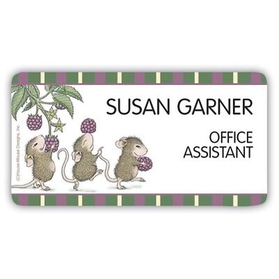 Custom Printed Medical Arts Press® Full-Color Generic Name Badges; Standard, Raspberry