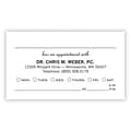 Custom Full Color Appointment Cards, Bright White Linen 80#, Raised Ink, 2-Sided, 250/Pk