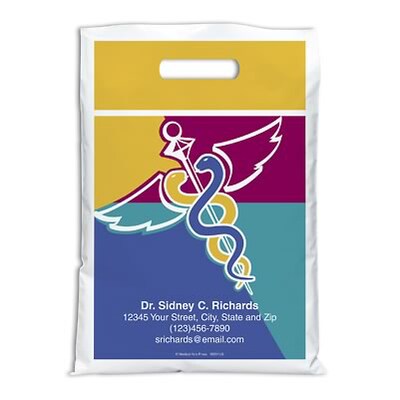 Medical Arts Press® Medical Personalized Full-Color Bags; 9x13, Medical Caduceus, 100 Bags, (56291)