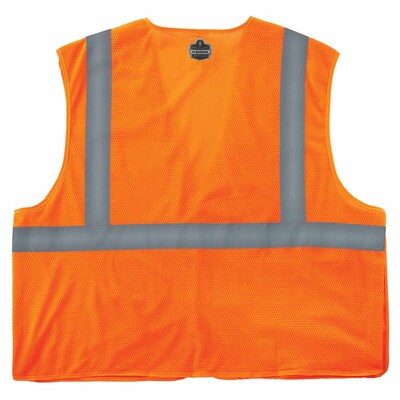 Ergodyne GloWear 8215BA High Visibility Sleeveless Safety Vest, ANSI Class R2, orange, 2XL/3XL (2106