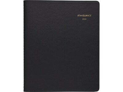 2024 AT-A-GLANCE 7 x 8.75 Monthly Planner, Black (70-120-05-24)