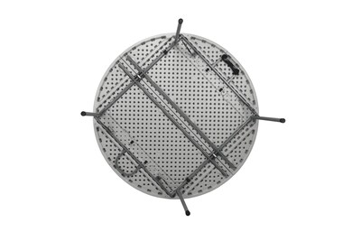 National Public Seating CMFIH Series 60" Round Fold-In-Half Folding Table, Grey (CMFIH60R)