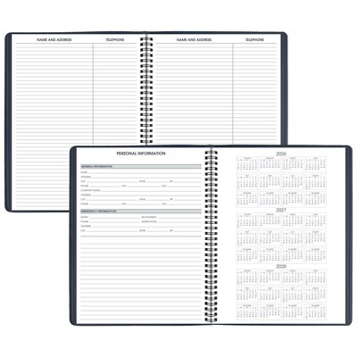 2027 AT-A-GLANCE 8.25" x 11" Weekly Appointment Book, Faux Leather Cover, Navy (70-950-20-27)
