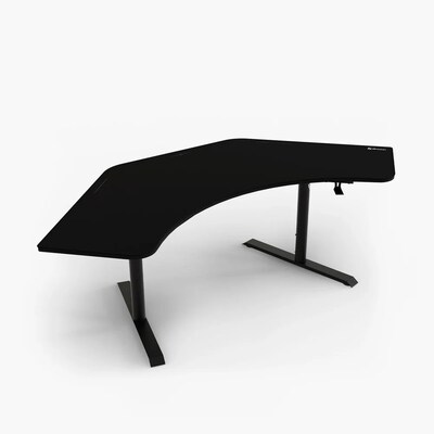 Arozzi Arena Angelo Corner Gaming Desk, Pure Black (ARENAANGELOPBKM)