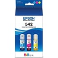 Epson T542 Cyan/Magenta/Yellow Ultra High Yield Ink Bottle, 3/Pack (T542520-S)