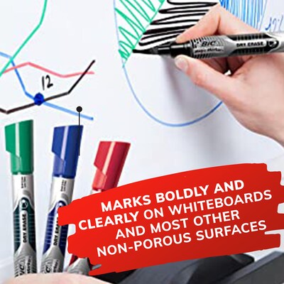 BIC Intensity Advanced Dry Erase Markers, Fine Bullet Tip, Assorted, 12/Pack (GELIPP121-AST)