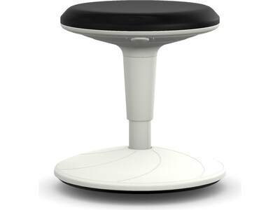 HON Revel Armless Plastic Task Stool, Black/White (HEFS01.BL)