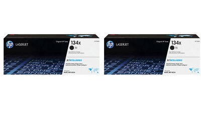 HP 134X Black High Yield Toner Cartridges 2PK