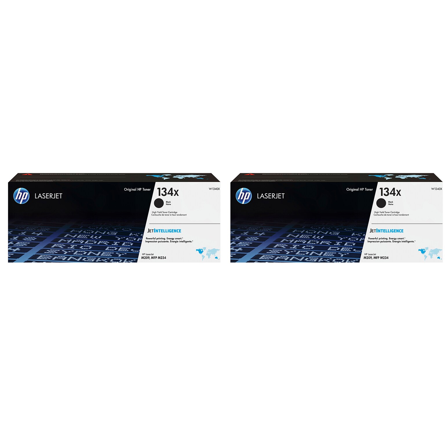 HP 134X Black High Yield Toner Cartridges 2PK