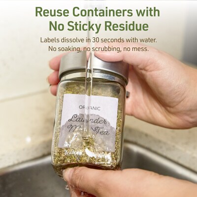 Avery Dissolvable Square Multipurpose Labels, 4" x 4", Off-white, 20/Pack (94100)