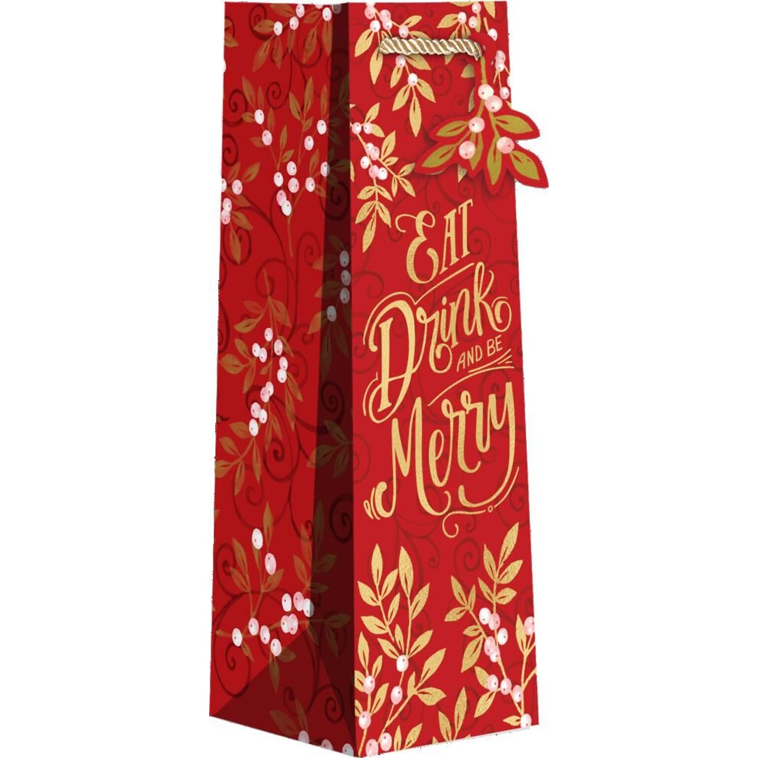 JAM Paper Holiday Floral Gift Bags, 120/Pack (526BXBT5381)