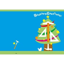 Seasons Greetings - hammer, triangle - 7 x 10 scored for folding to 7 x 5, 25 cards w/A7 envelopes p