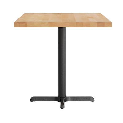 Flash Furniture Bennett Wooden Commercial Indoor Table, 48" x 30", Natural Top/Black Base (GSF3048NTT2230)