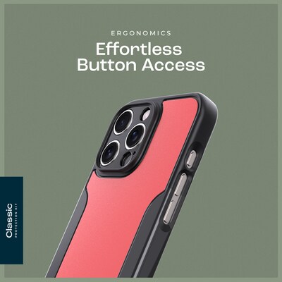 SaharaCase Classic MagSafe Phone Case for iPhone 16 Pro Max with Screen Protector, Shock Absorbing, Viper Red (CP00703)