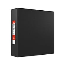 Staples® Standard 3 3 Ring Non View Binder with D-Rings, Black (26307-CC)