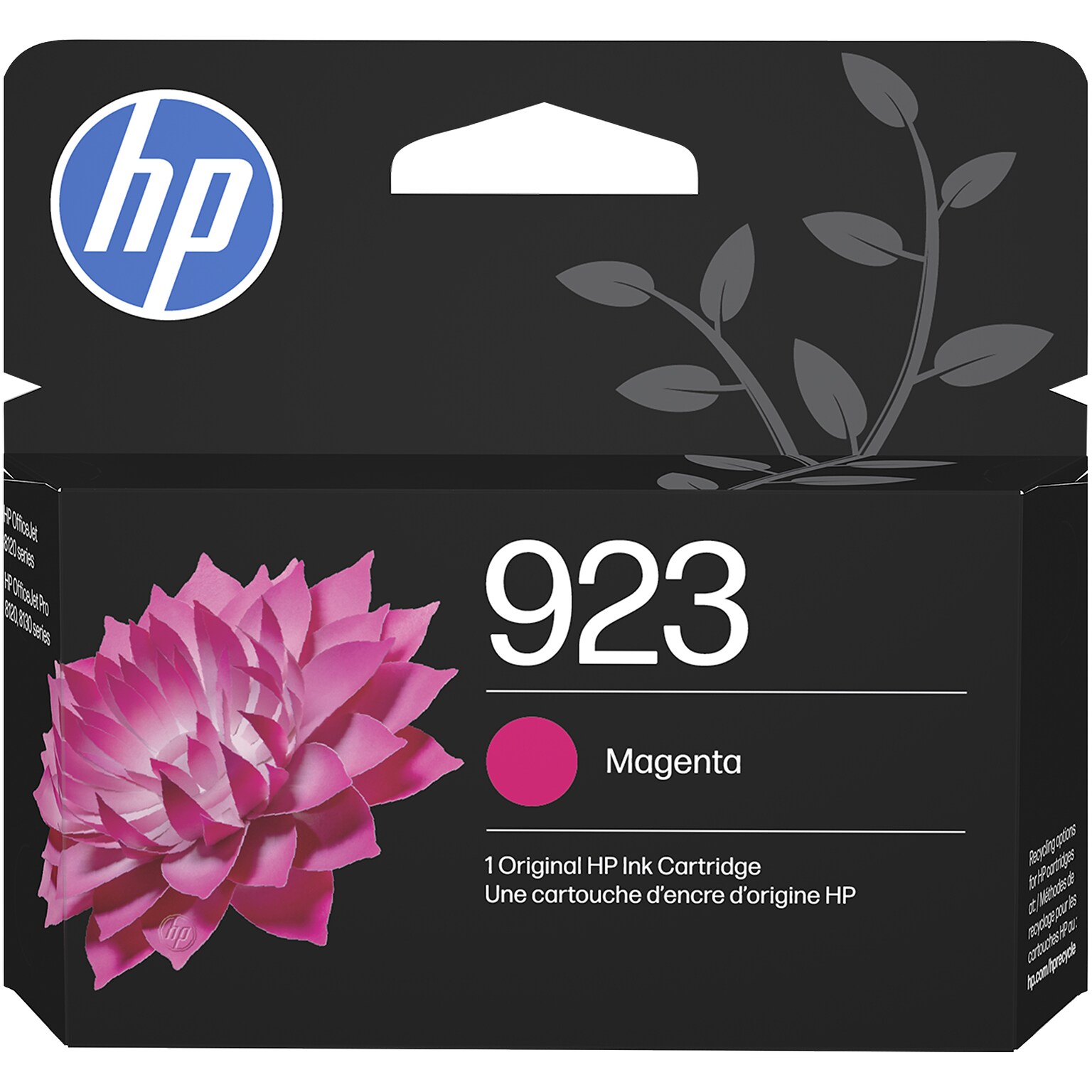 HP 923 Magenta Standard Yield Ink Cartridge, Prints Up to 400 Pages (4K0T1LN)