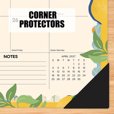 2027 Willow Creek Mediterranean Moments 22" x 17" Monthly Desk Pad Calendar, Assorted Colors (66584)