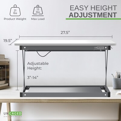 Uncaged Ergonomics CHANGEdesk Mini Adjustable Riser, Laminate Wood (CDMM-W)