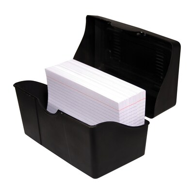 Innovative Storage Designs Black Index Card Holder, 4 x 6, 6 Packs (AVT45002-6)