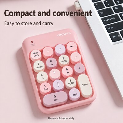 SaharaCase Retro Numeric Keypad Wireless Ergonomic Number Pad, Pink (KB45)