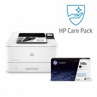 HP LaserJet Pro 4001dn Printer, 3-Year Warranty with Next Day Replacement & Toner Discounts Smart Bundle