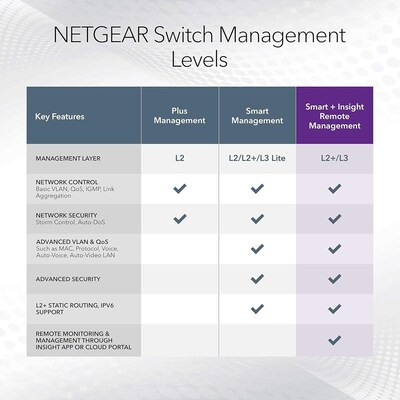 Netgear 24 Ports Gigabit Ethernet, Silver (GS724T-600NAS)