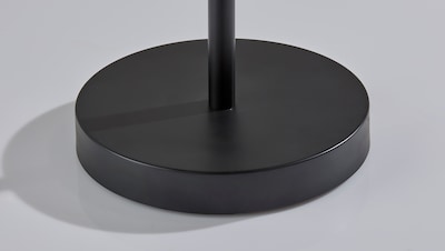 Adesso Caldwell 62"H Black Floor Lamp with Beige Linen Shade (4229-01)