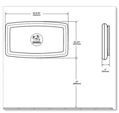 Koala Kare Baby Changing Station, 36.5 x 54.25, Beige (KKPKB30000)