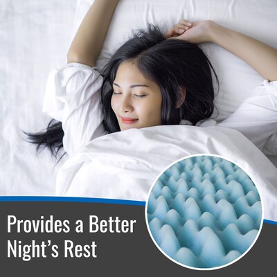 DMI Twin Extra Long Size Mattress Pad, Blue, 36" x 2" x 78" (552-7948-0050)