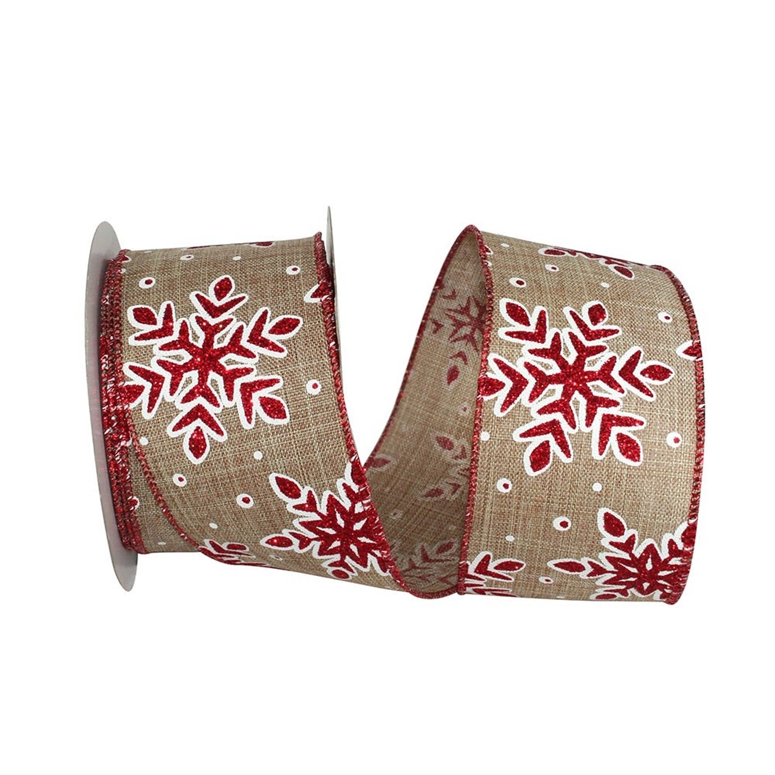JAM Paper Ribbon, Burlap/Dark Red (52640348446)