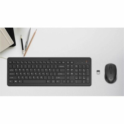 HP 330 Wireless Ergonomic Keyboard & Mouse Combo, Black (HP2V9E6AA)