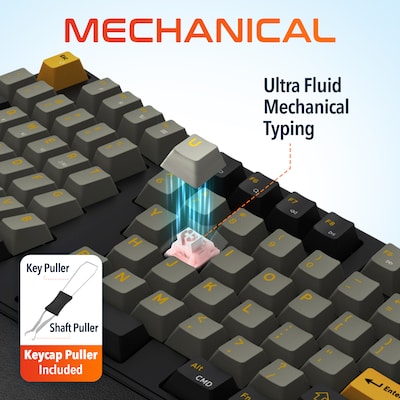 Delton E450 Wireless Ergonomic Mechanical Keyboard, Vertical Mouse & Noise-Cancelling Computer Headset, Black (DKME450PKT2)