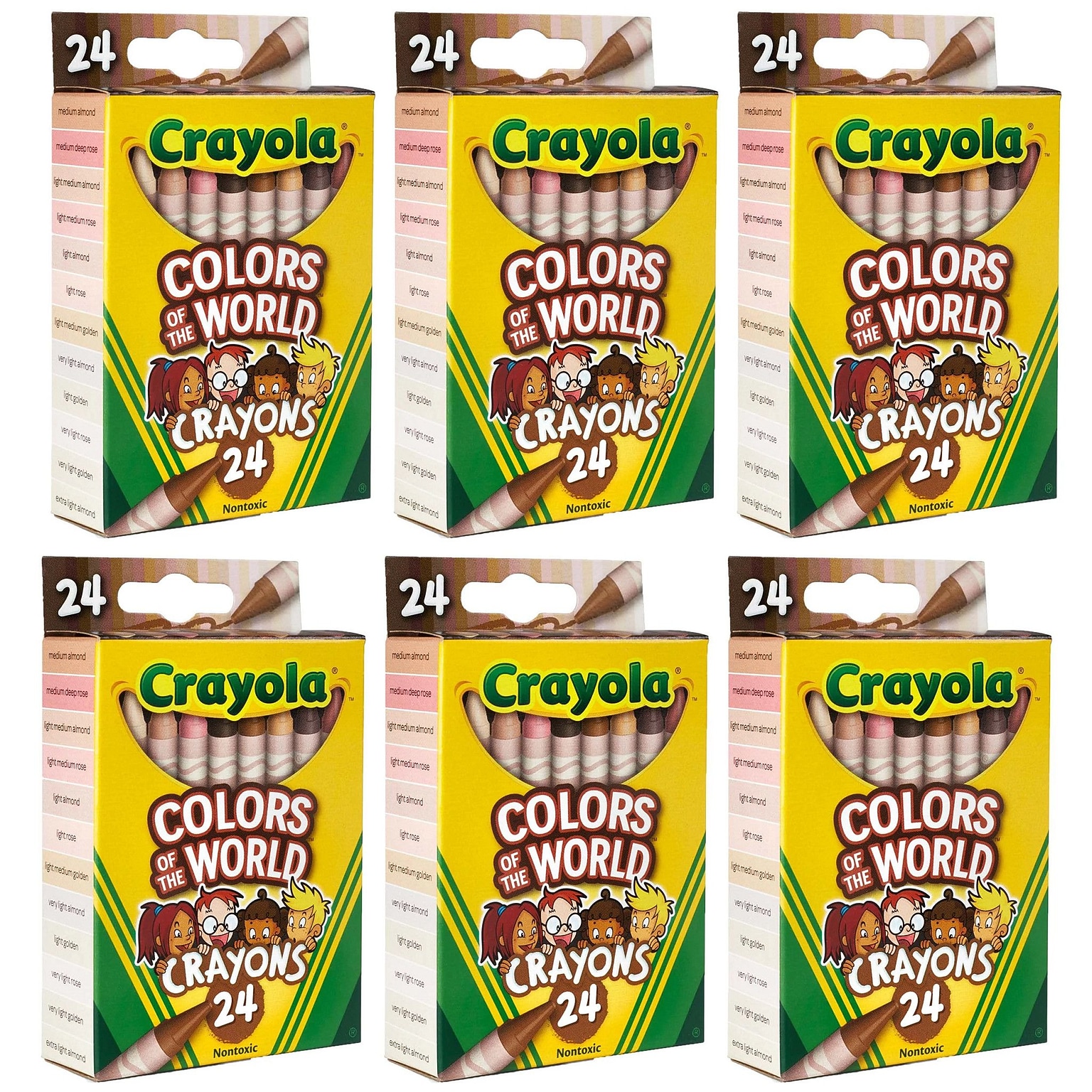 Crayola Colors of The World Bulk Crayon Set, 144/Box (52-0115)